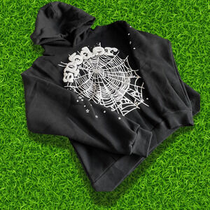 Black Sp5der Web Hoodie - S